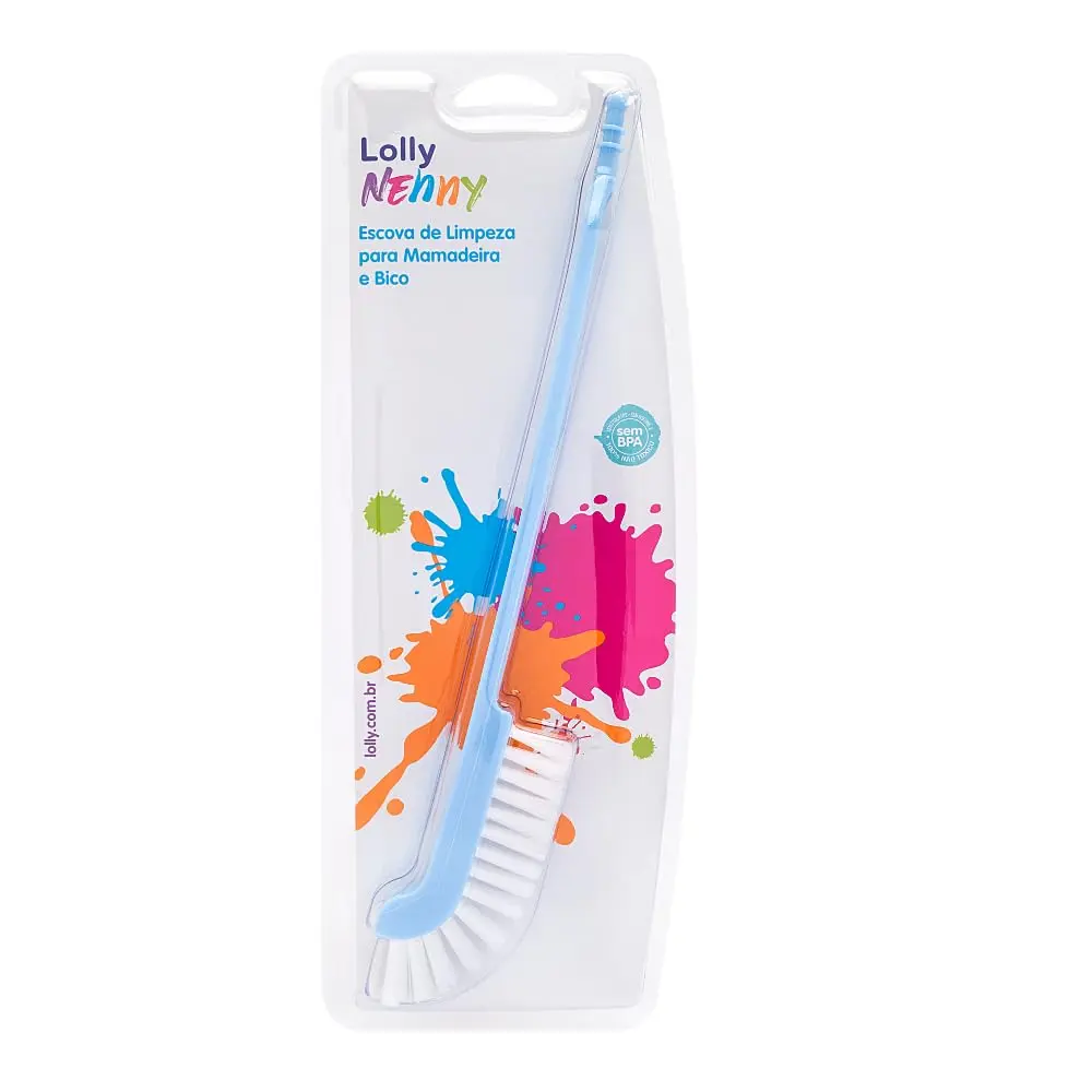 Lolly Escova De Limpeza Mamadeira E Bico Azul