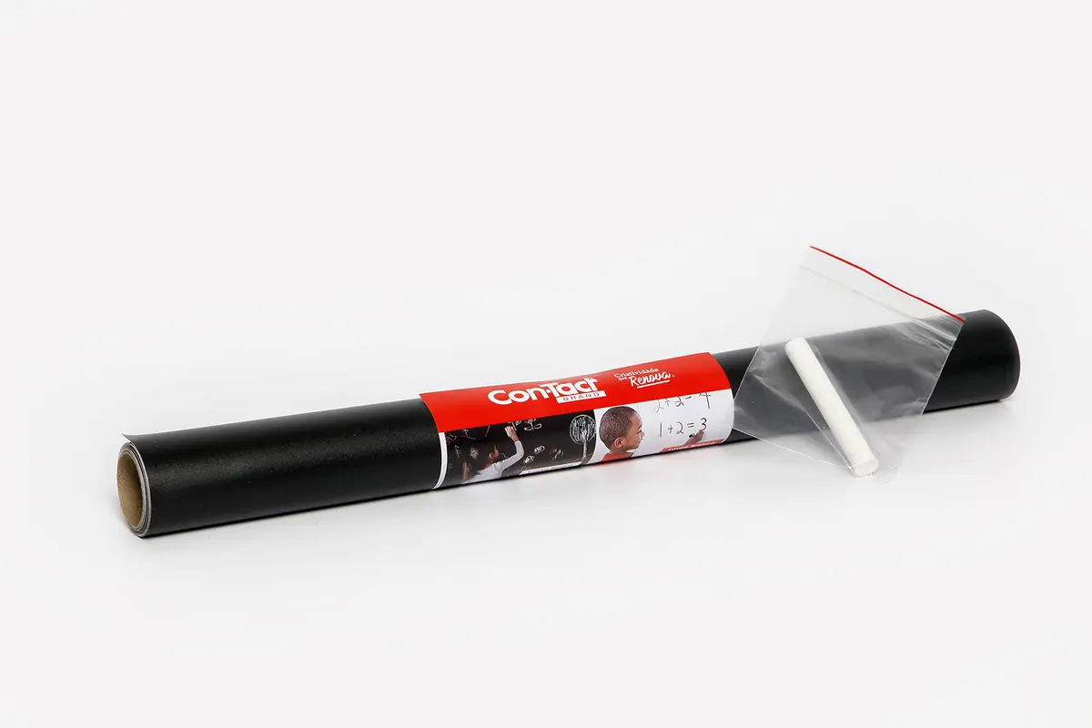 Lousa Autoadesiva, Plastcover, 240066, Rolo Plástico Adesivo, 45cmx5m, Preto