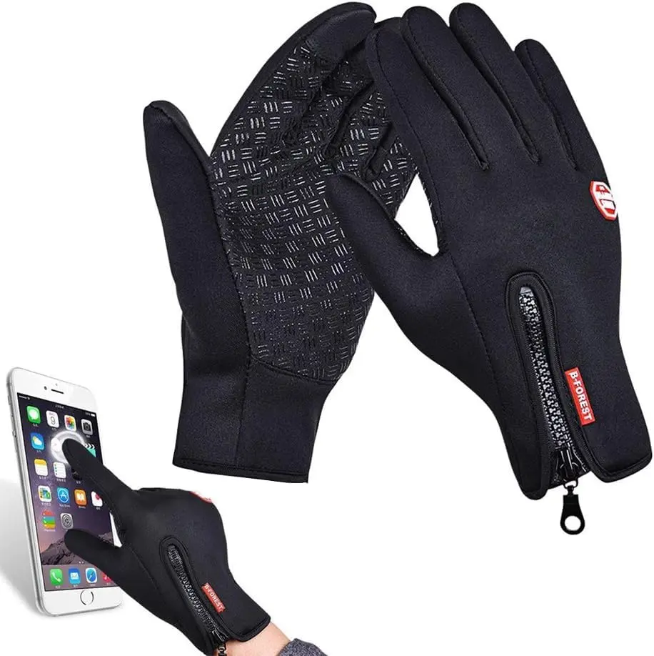 Luva de Moto com Toque na Tela Par Térmico e Antiderrapante para Inverno Motoqueiro Motoboy e Ciclismo Aniversário Festa de Ano Novo Presente Neve e Viagens