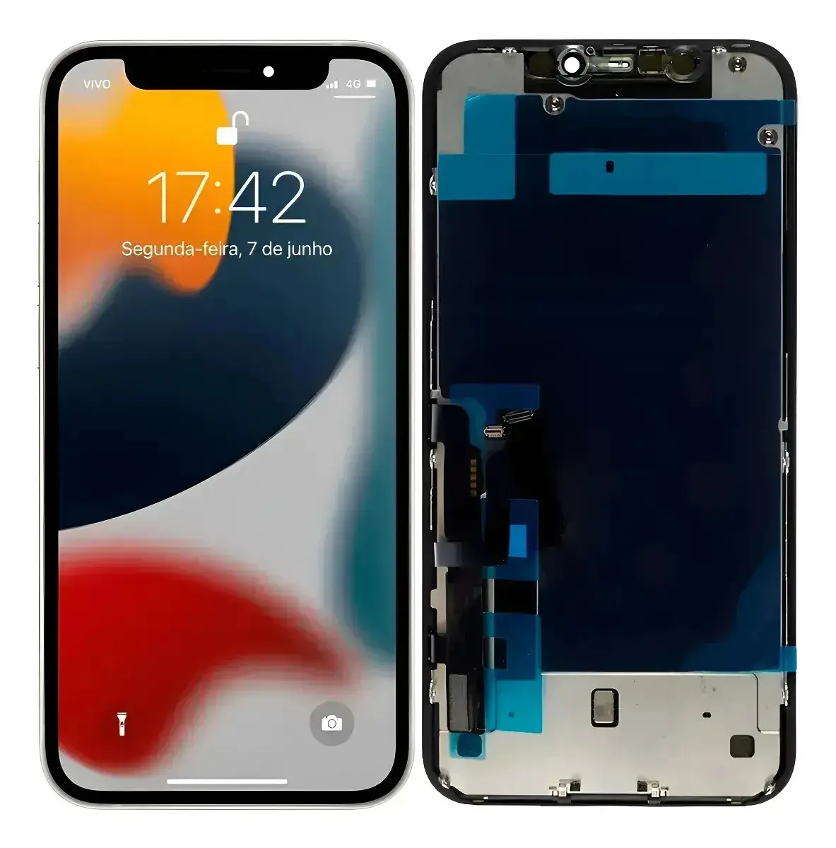 Tela VIVID HD+ para iPhone 11 + Película Vidro 3D | A2111 A2221 A2223 | Módulo Display LCD Frontal Touch Screen Compatível com iphone | DCY