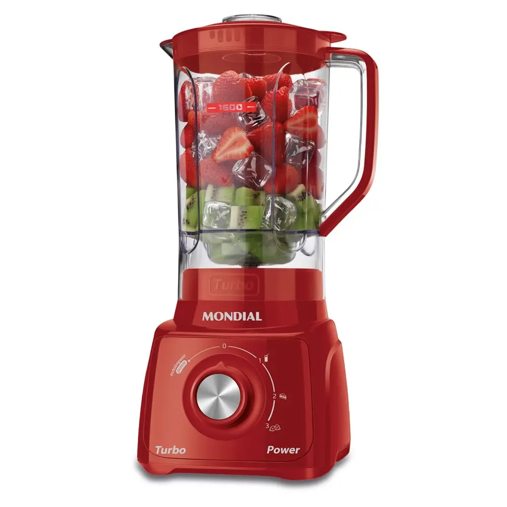 MONDIAL Liquidificador Turbo Power, Vermelho, 550W, 220V - L-99 FR | 220V