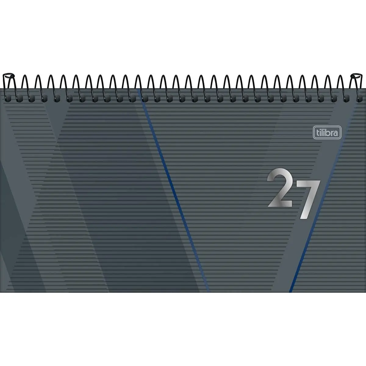 Tilibra - Agenda Executiva Espiral Semanal 16,7 x 8,9 cm Spot 2027 - Cinza