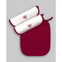 Infantil - Kit Babador Anjos Baby Branco/Vermelho U Vermelho