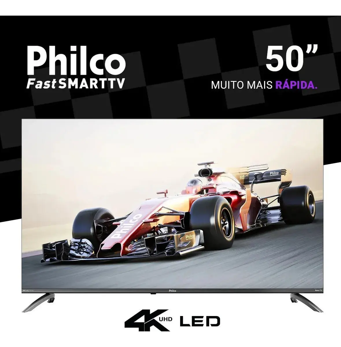 Smart Tv Philco 50 P50vik 4k Uhd Led Roku Dolby Audio Wi-fi Hdr10 110/220v - 1