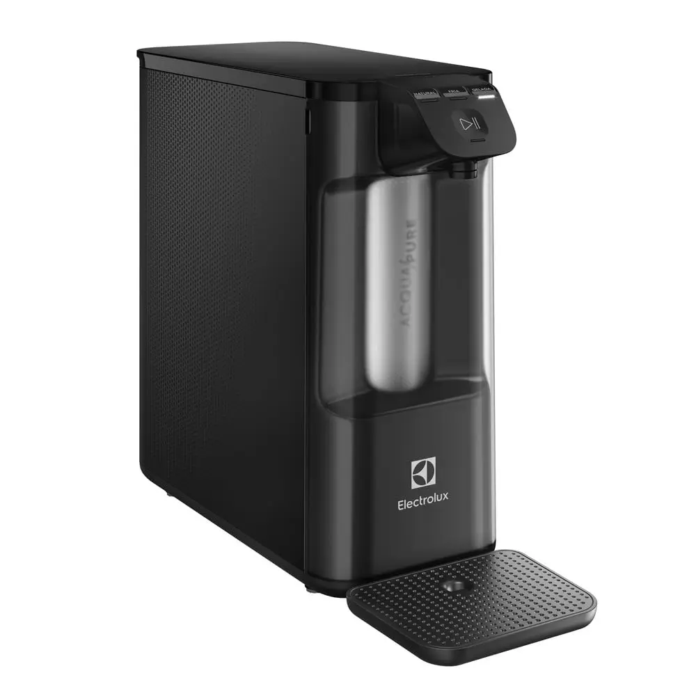 Electrolux Purificador de Água Gelada Fria e Natural Elétrico Compacto Eletronico placa Filtro refil 6 meses ou 3000l Painel Touch Bivolt Preto PE12P - 1