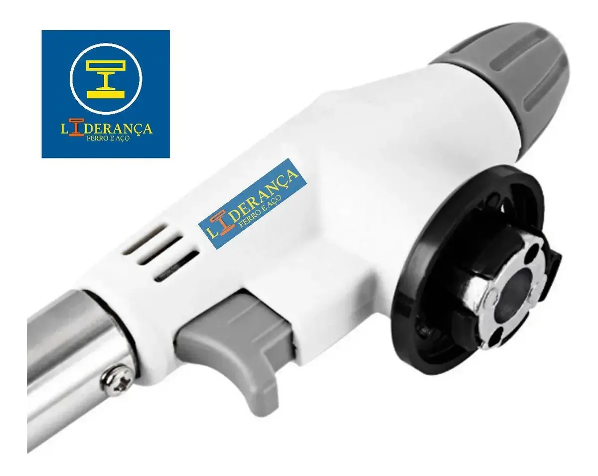 Maçarico Profissional Universal Multiuso Gourmet Portátil Com Regulagem De Chamas Kit Completo Com 3 Refil Para Chef De Cozinha Confeiteiro Flambar Solda Marca - Liderança Ferro E Aço thumbnail 8