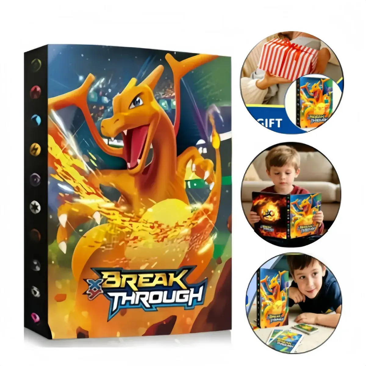 Álbum Pokémon 240 Cartas PVC Impermeável Ideal Para Crianças Tcg E Presentes
