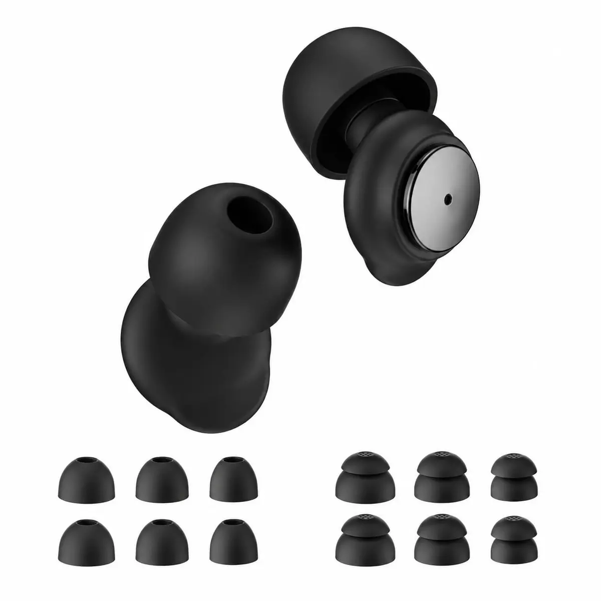 Protetor Auricular - Confortável e Reutilizável para Dormir - Preto | Com 10 Pontas Auriculares, Bloqueia Eficazmente o Ronco e Ruídos, e foi Especialmente Projetado para Quem dorme de Lado.
