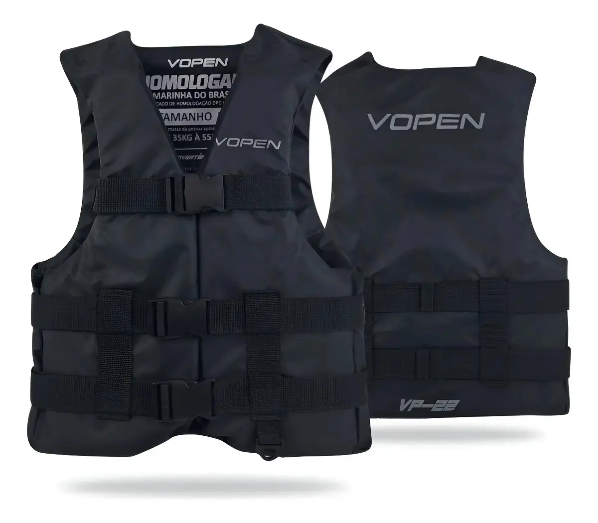 Colete Jetski Nylon Homologado Classe V Melhor Impacto Cor Preto Tamanho G2