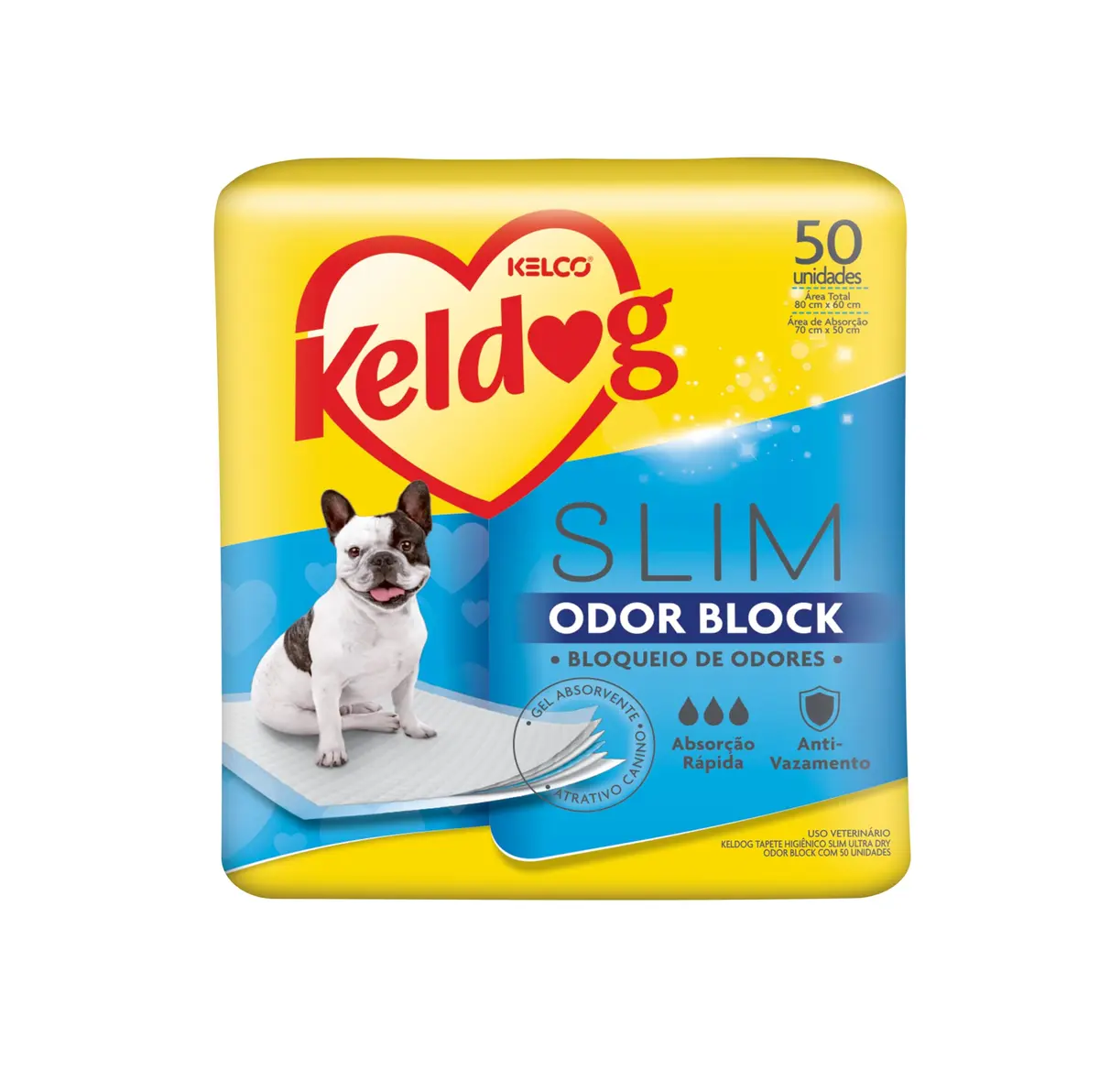 Keldog Tapete Higiênico Slim Ultra Dry Odor Block C/ 50 UN