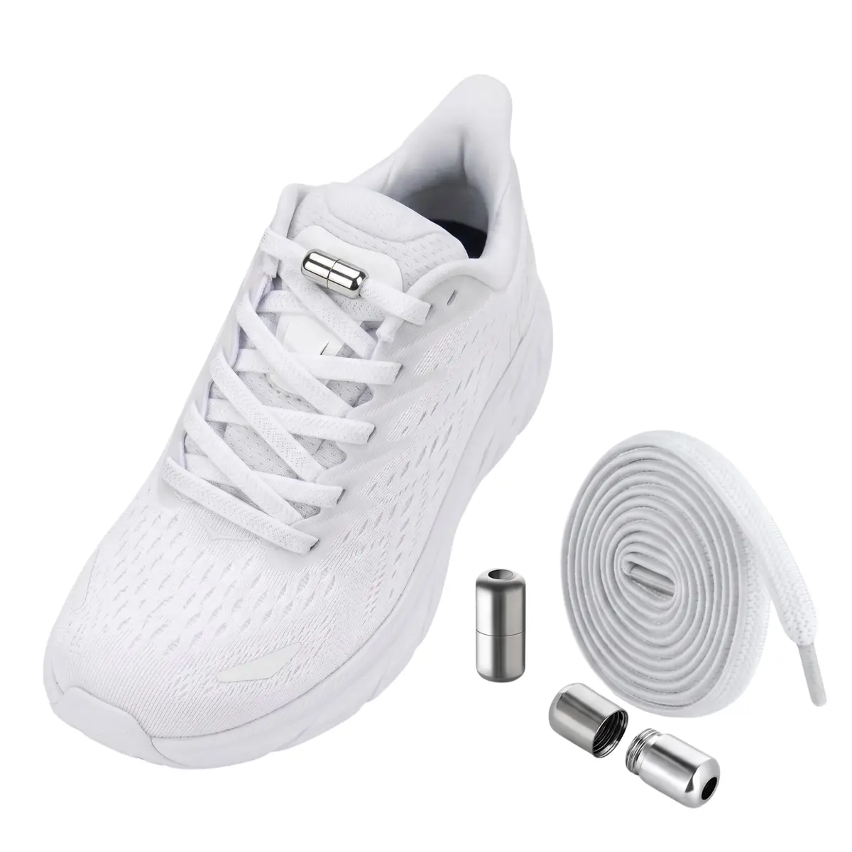 Cadarço Elastico de Tenis Sem Amarração Para Sapatos Adultos e Infantis Modelo Tradicional e Resistente Compativel Com Diversas Marcas Famosas Slip-on Cadarço All Star Cadarço Branco Cadarço Preto