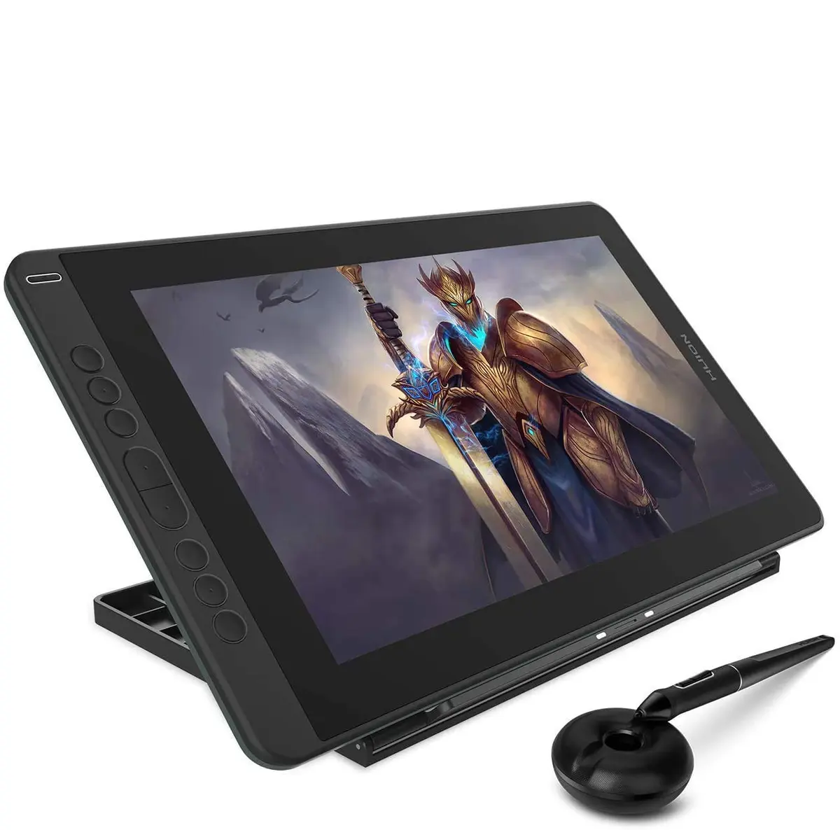HUION Mesa digitalizadora Kamvas 13 com tela totalmente laminada, com Stylus 8192, suporte ajustável com 8 teclas de atalho ajustável, tela de caneta de 13 polegadas,preto