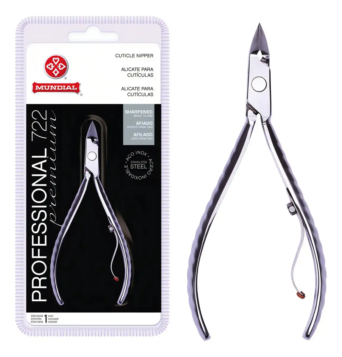 Alicate De Cutícula Professional 722 Mundial Premium Inox