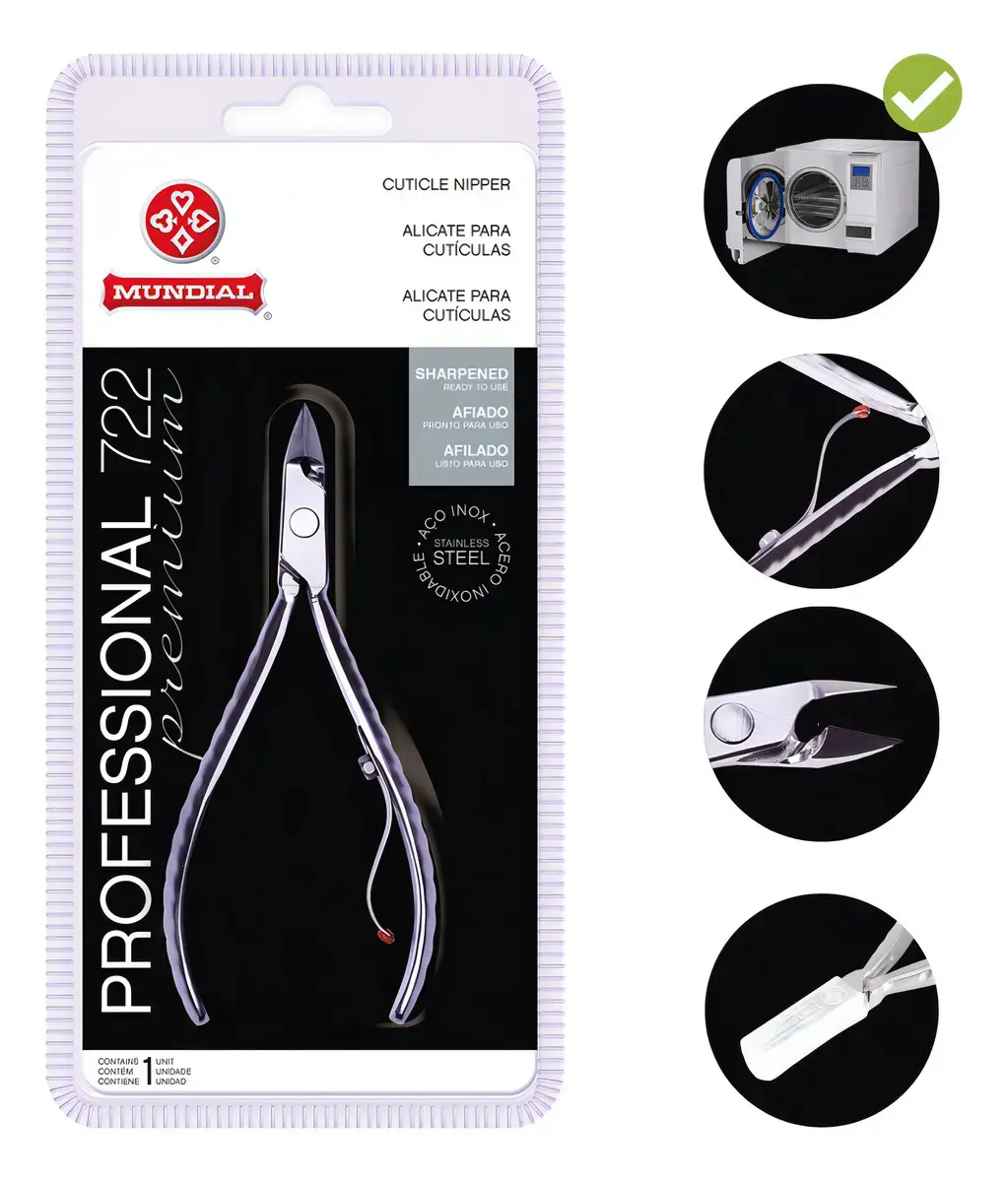 Alicate De Cutícula Professional 722 Mundial Premium Inox thumbnail 2