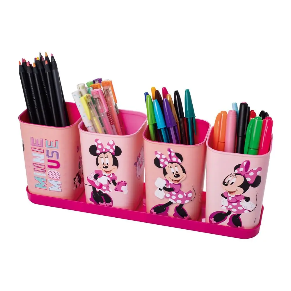 Porta Canetas C/Bandeja Minnie 5 Pçs Plasútil