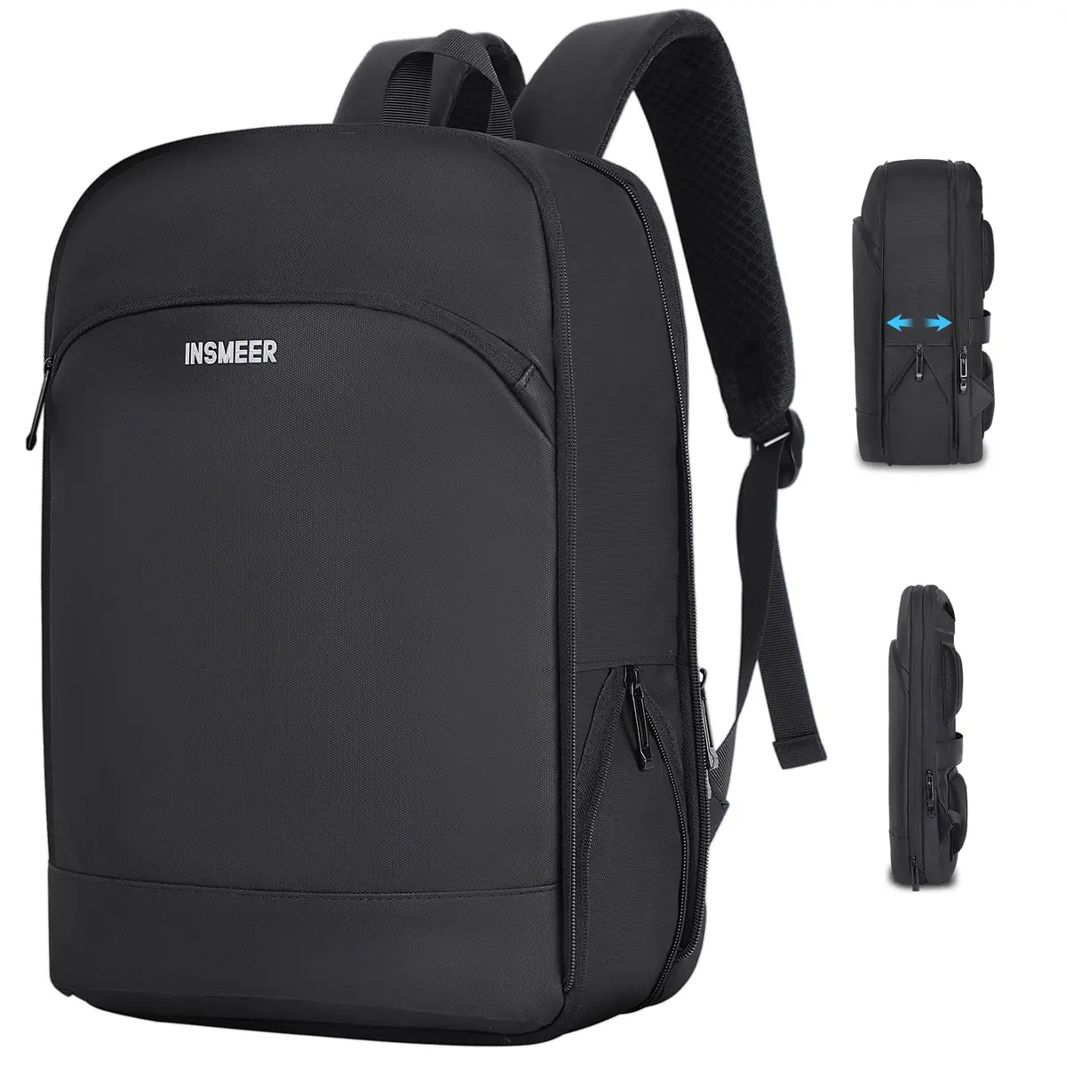 INSMEER Mochila Para Notebook Ultrafina,Mochila Executiva Expansível Para Masculina E Feminina,Mochila Viagem Impermeável Para Trabalho E Escola