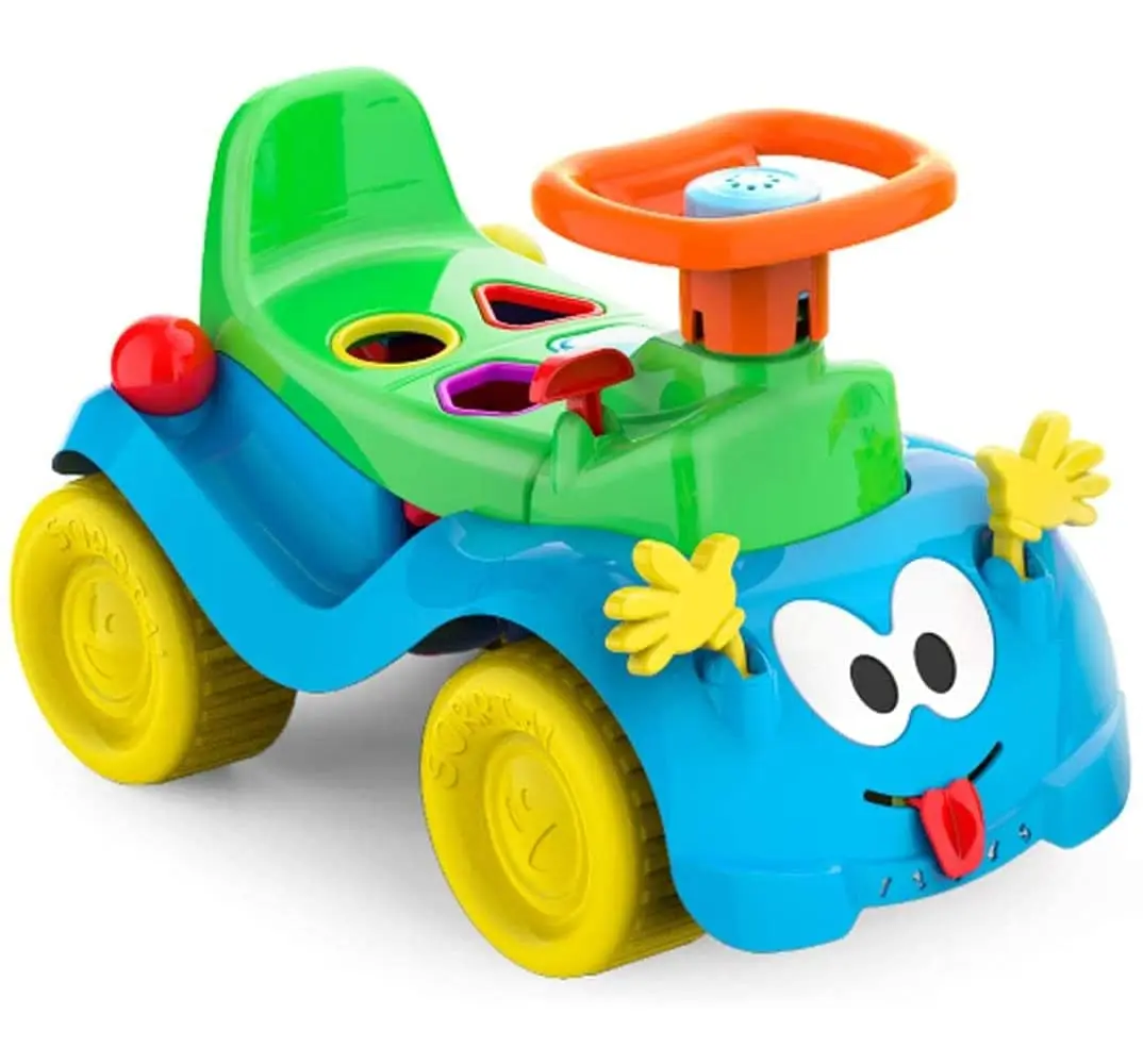 TOTOKINHA BOLINHA MENINO CX PARDA | com Som - Plástico 49,8 cm - 1 totokinha bolinha, 2 bolinhas e 4 formas geométricas - Brinquedo para Meninos - 1