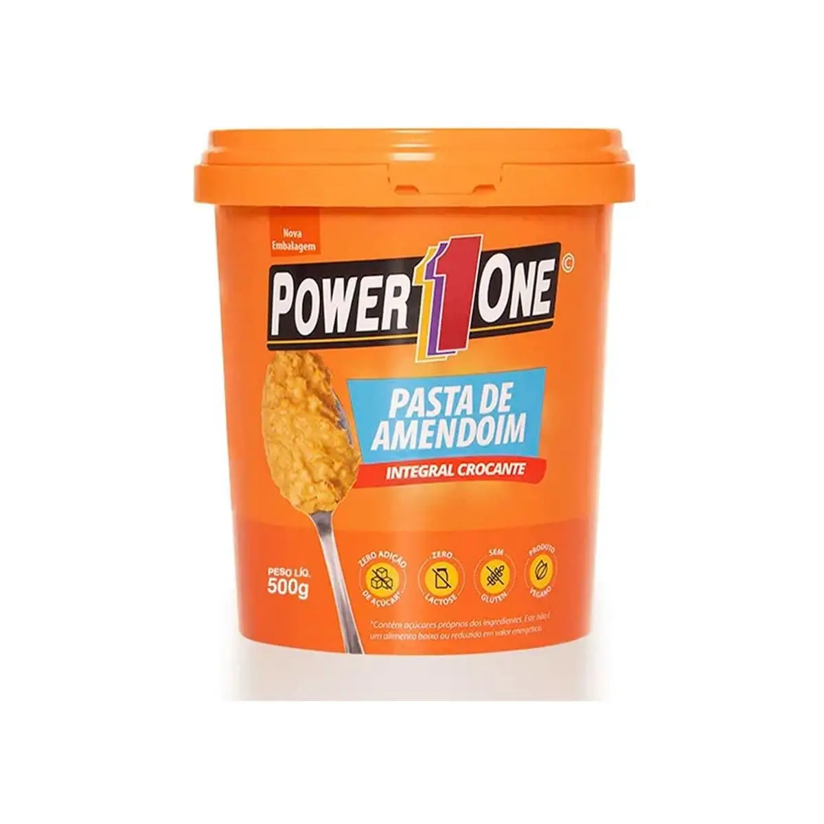 Pasta de Amendoim Integral Crocante Power One, 500g