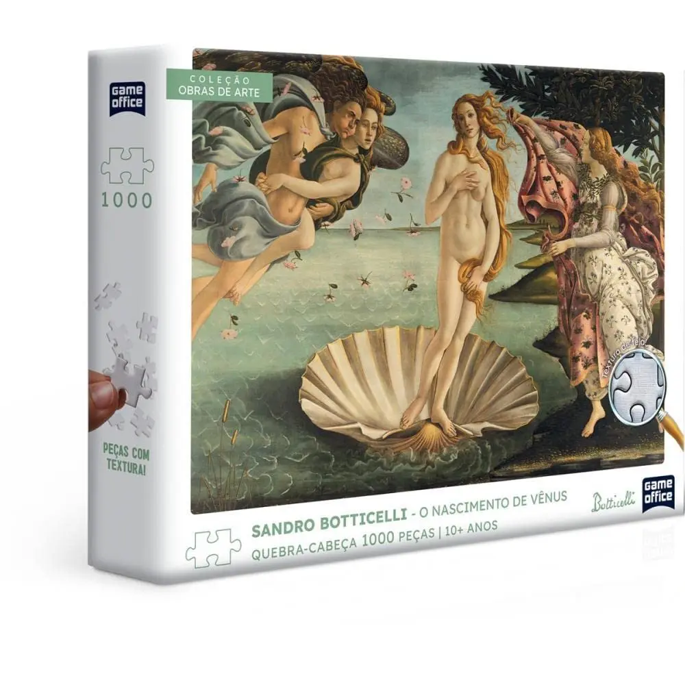 Toyster - Quebra-cabeça: Sandro Botticelli - Nascimento de Vênus - 1000 peças - Game Office - 1