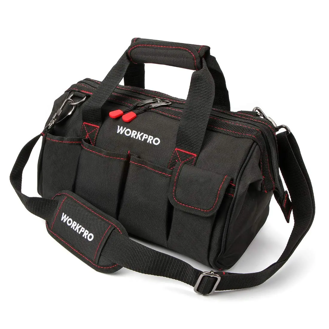 WORKPRO Bolsa de ferramentas de 35,5 cm, organizador de ferramentas com alça de ombro ajustável, W081021A