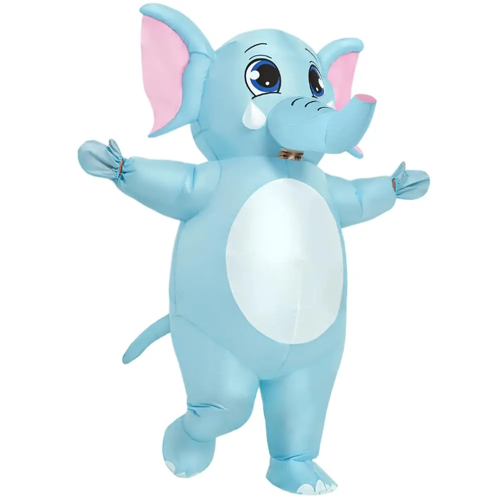KOOY 2025 Nova Fantasia Inflável Adulto, Elefante Costume Adulto, Corpo Inchado Total para Mulheres Homens, Fantasia de Elefante Engraçada para Halloween, Natal
