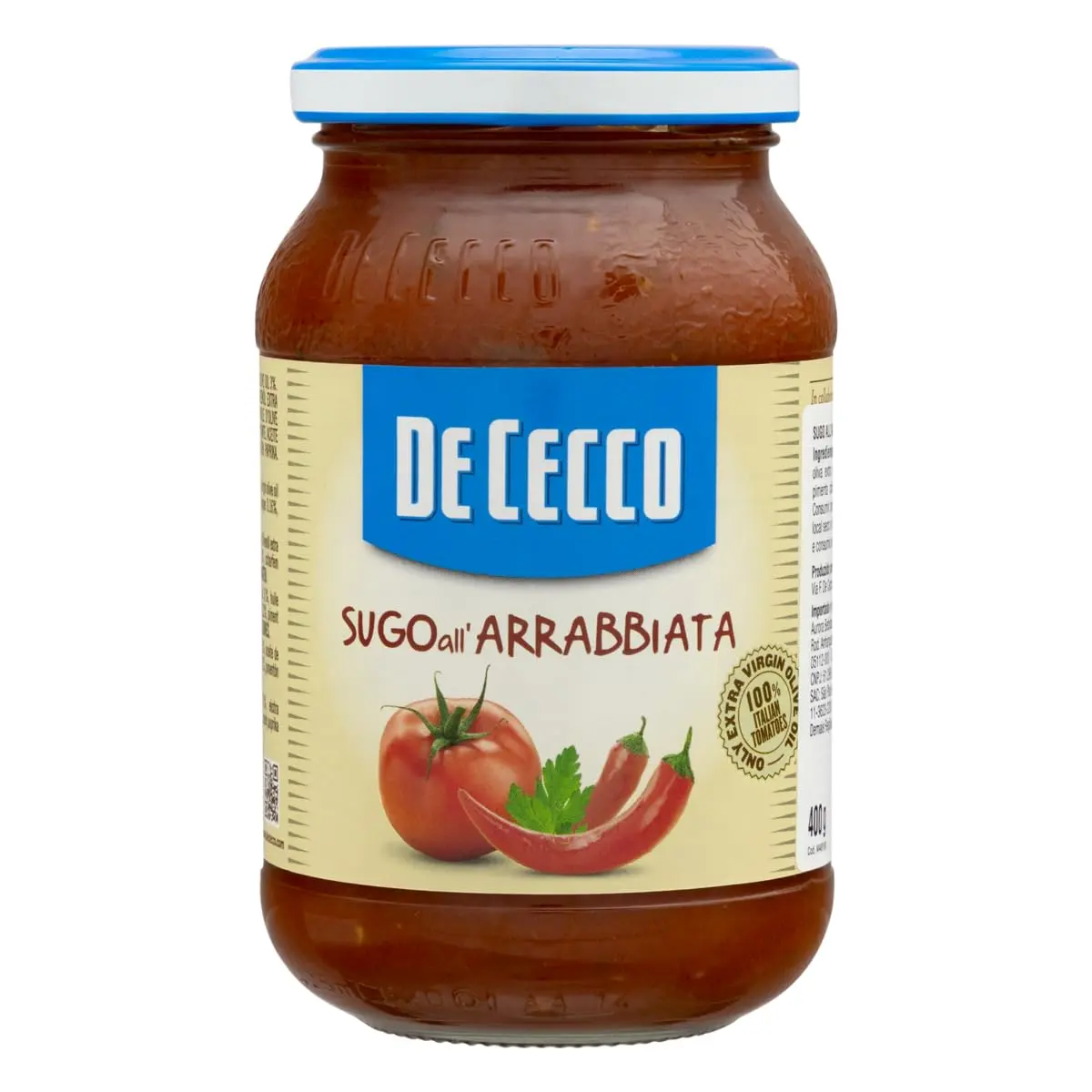 De Cecco Molho de Tomate com Azeitona Vidro 400g