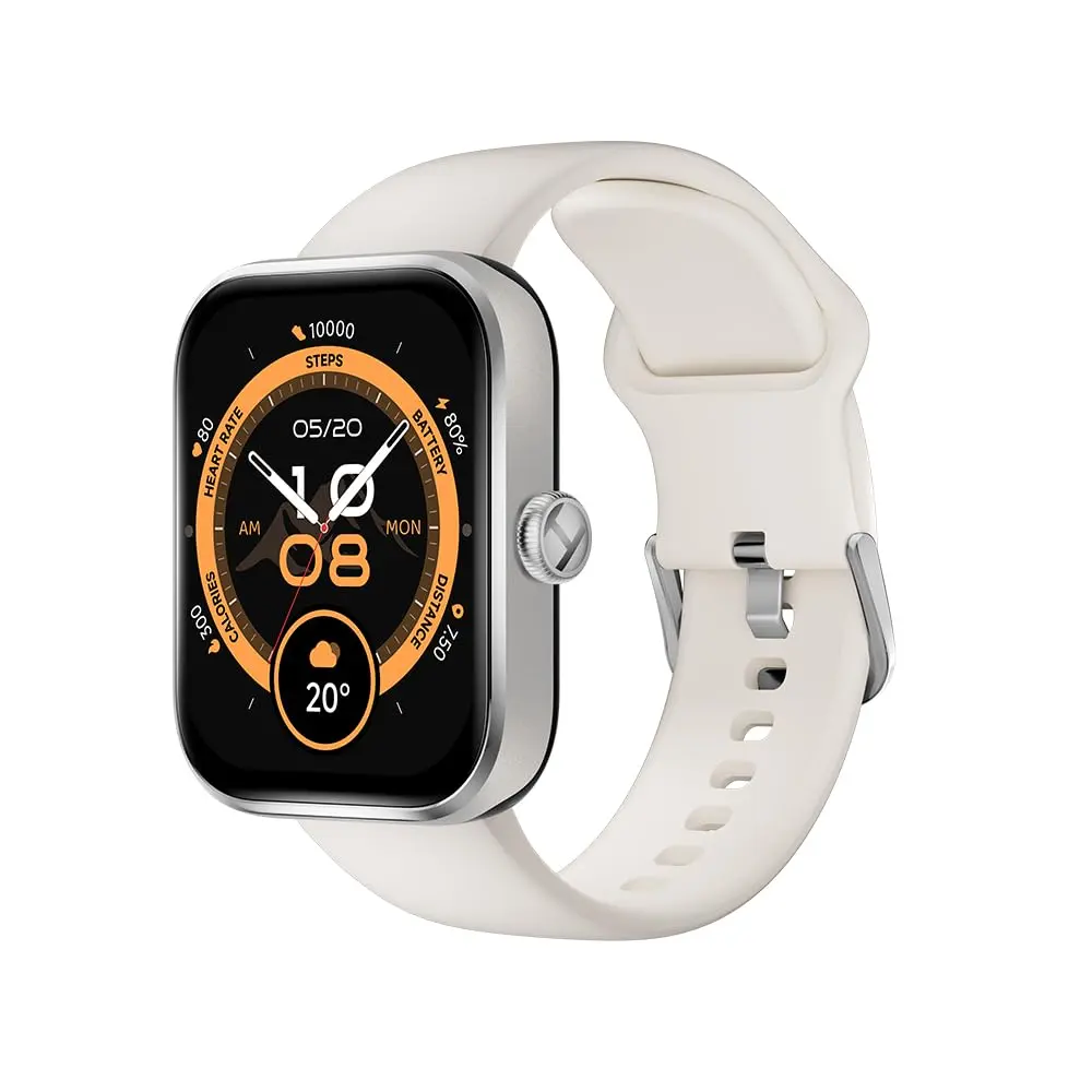 HAYLOU Watch 4 Smartwatch para Mulheres e Homens, Prata | 1,93" Smartwatch com GPS, 120+ Modos Esportivos, à Prova D'água IP68, Faz Chamadas Bluetooth,Bateria de 7-20 Dias