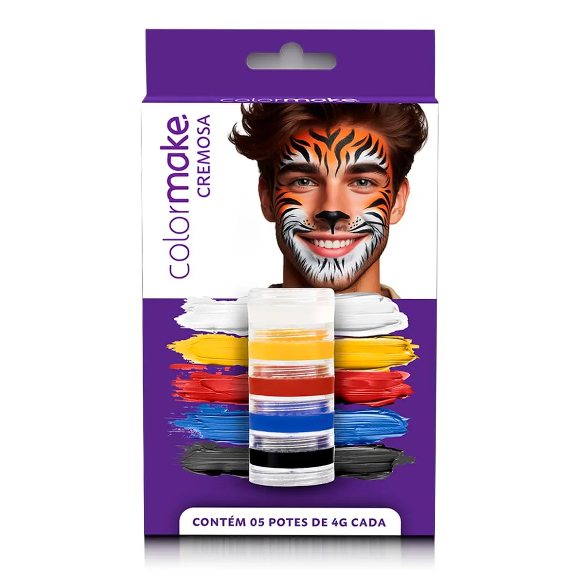 Tinta Cremosa Cartela, Colormake, 5 Cores