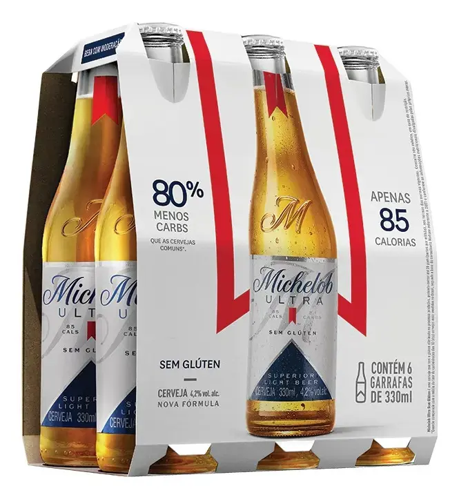 Cerveja Michelob Ultra Long Neck 330ml - Pack Com 6 Unidades - 1