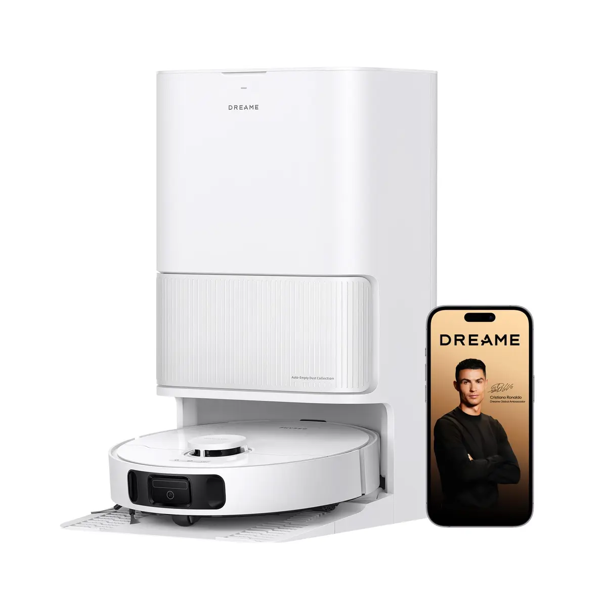 Dreame D20 Ultra Aspirador robô e Mopa, Sucção 13.000Pa, esvaziamento automático, limpeza automática da mopa, elevação da mopa, detecção ultrassônica de tapetes, fácil manutenção, 127v