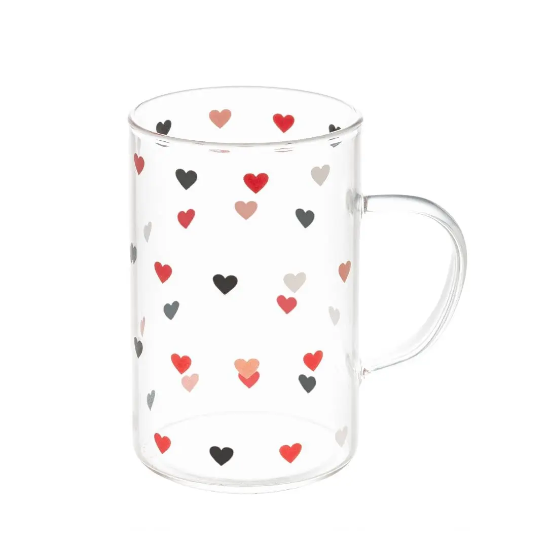 LYOR - Caneca de Vidro Borossilicato Resistente ao Calor Love 280ml