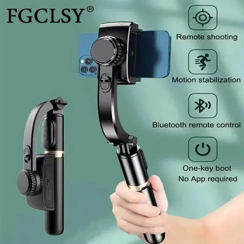 Estabilizador de Vídeo AI FGCLSY 2024, Bastão de Selfie Bluetooth, Tripé, Estabilizador Gimbal para Smartphone, Suporte para Gravação Vertical ao Vivo