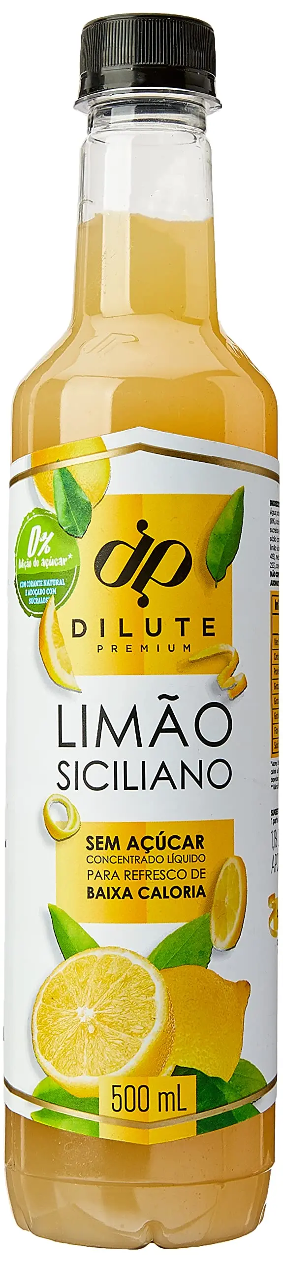 Dilute Xarope Limão S/ Açúcar Sabor Limão 500 Ml - 1