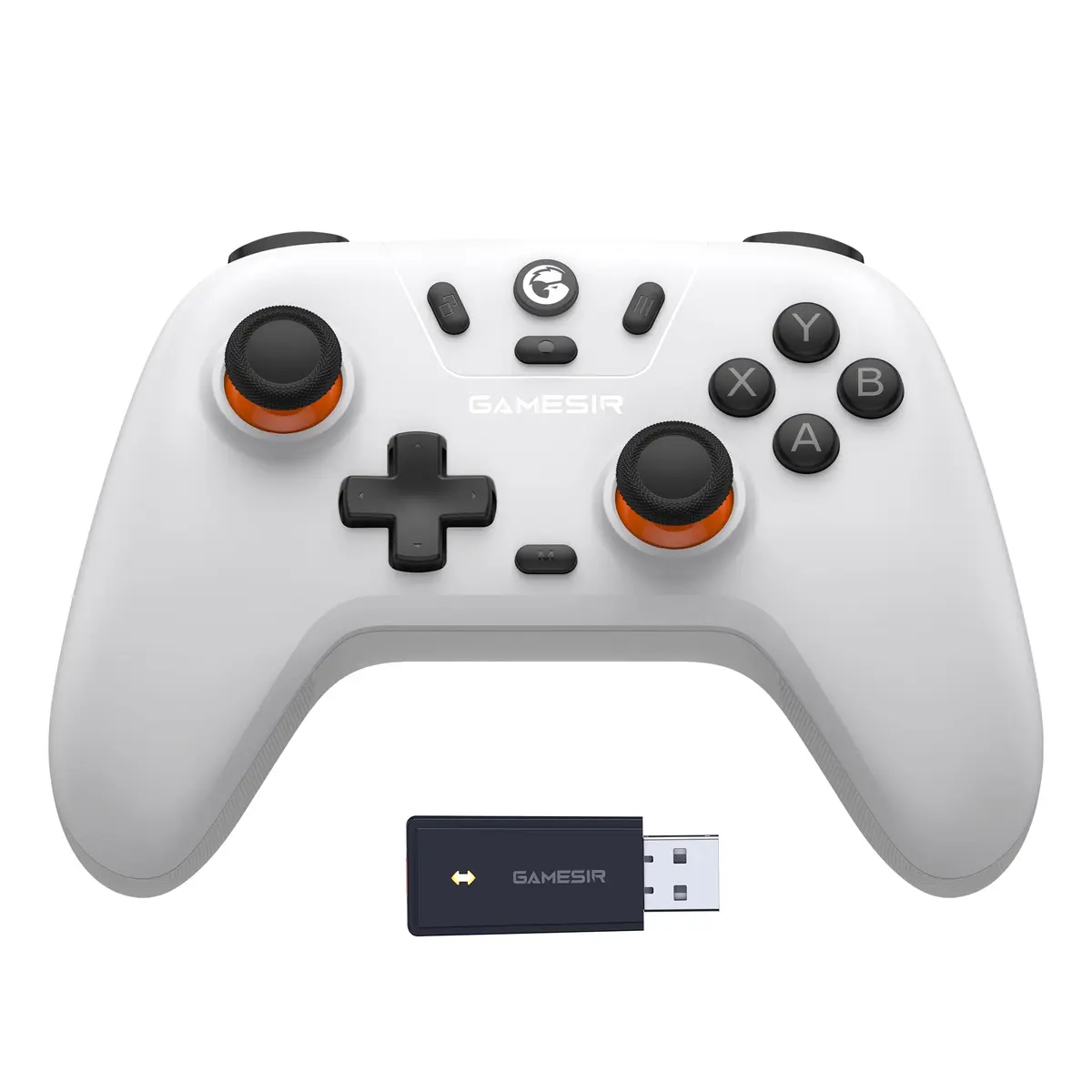 Controlador sem fio GameSir Nova Lite 2.4g para PC com Windows, iPhone, Android, Switch e Steam Deck, Controle Bluetooth Gamepad com gatilho de efeito Hall, Turbo, vibração Rumble(Nova Lite(Branco))