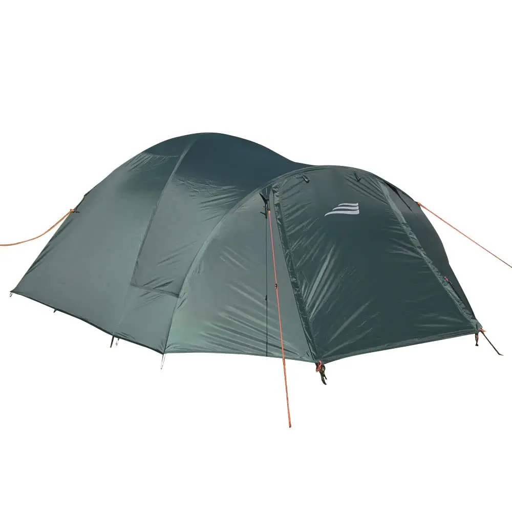 NAUTIKA, Barraca para acampamento portátil e leve Modelo Patagonia com capacidade para 4 pessoas. Coluna d’água de 3.000mm. Modelo Iglu autoportante com sobreteto completo. Verde e cinza