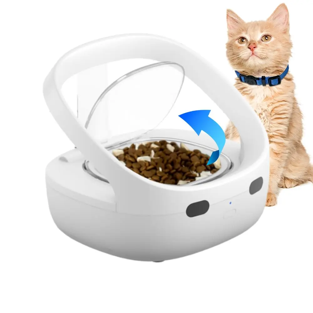 Alimentador Automático Gatos, Microchip Pet Feeder Torna as Refeições Sem Estresse, Adequado para Alimentos úmidos e Secos
