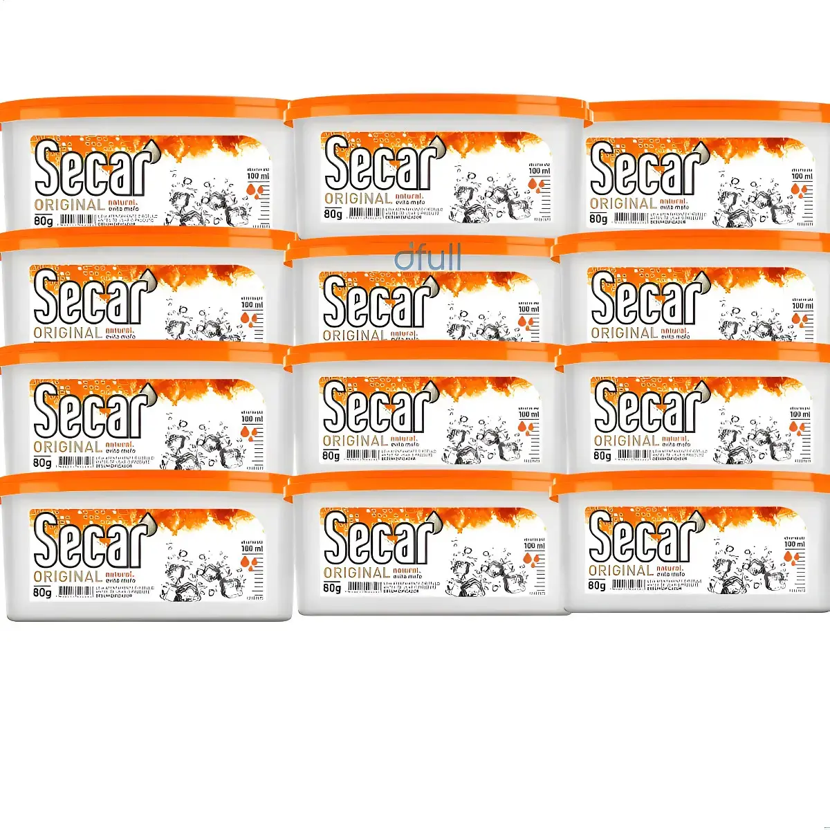 Secar Antimofo 12 Unid. Anti Mofo Secar 80g Natural Desumidificador Gavetas Cor Laranja