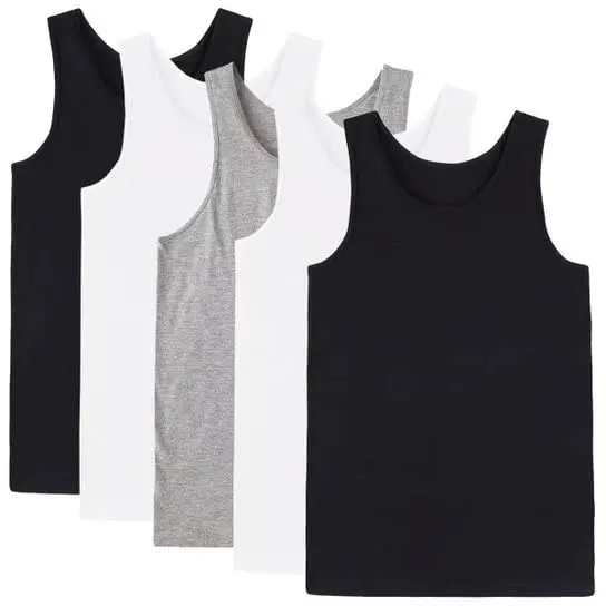 Kit 5 Camiseta Regata Masculina Algodão Premium - 1