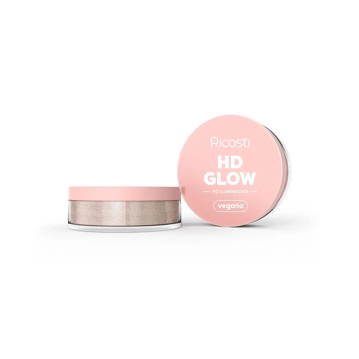 Iluminador em Pó Ricosti HD Glow, Shine, 4,5g | Micropartículas, 100% Vegano - 1