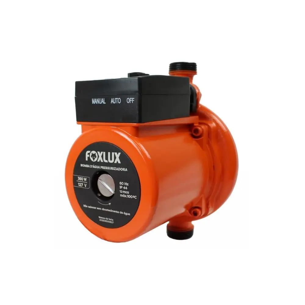 Bomba Pressurizadora Foxlux 360W 127V Para Água | Para Água