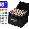 Kit Canetas Marcadoras Dupla Ponta 80 Cores - 1