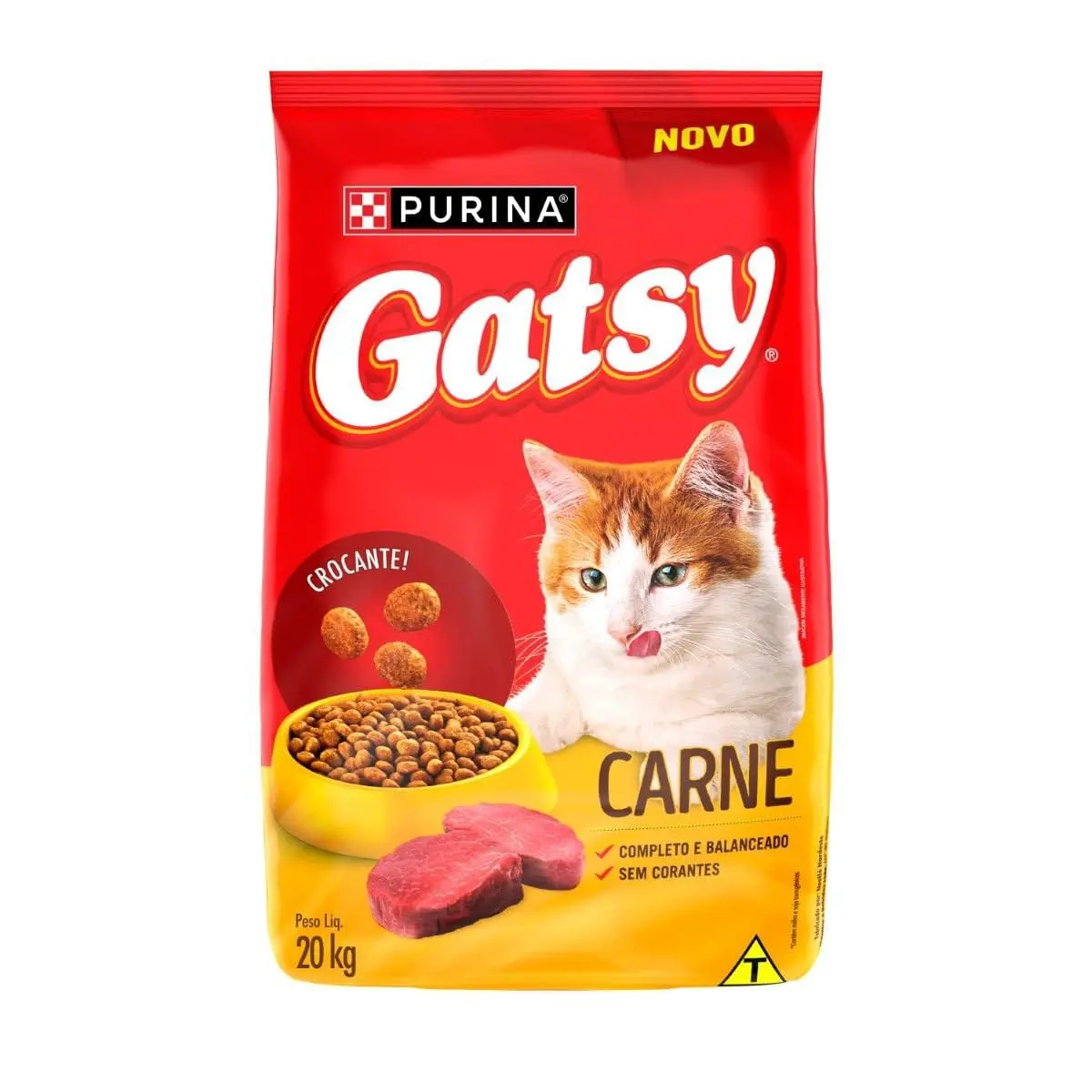 Ração Gatos Adultos GATSY Carne 20kg