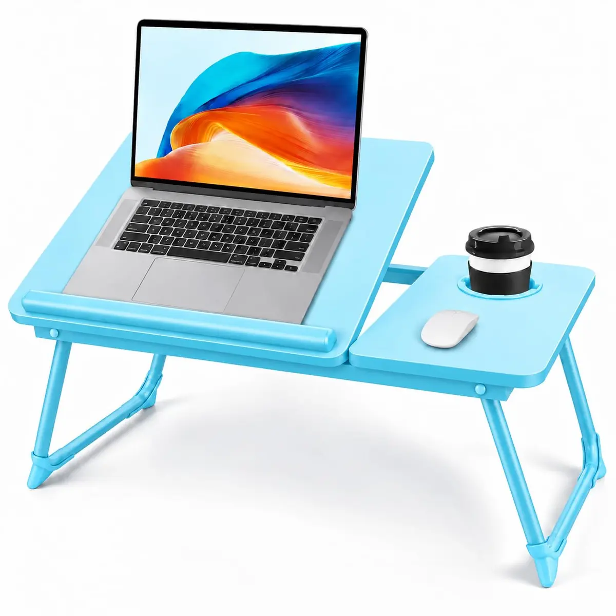 Suporte para Notebook Cama Mesa Notebook Cama Dobravel Mesa Portátil para Home Office, Estudos e Trabalho (Azul) - 1