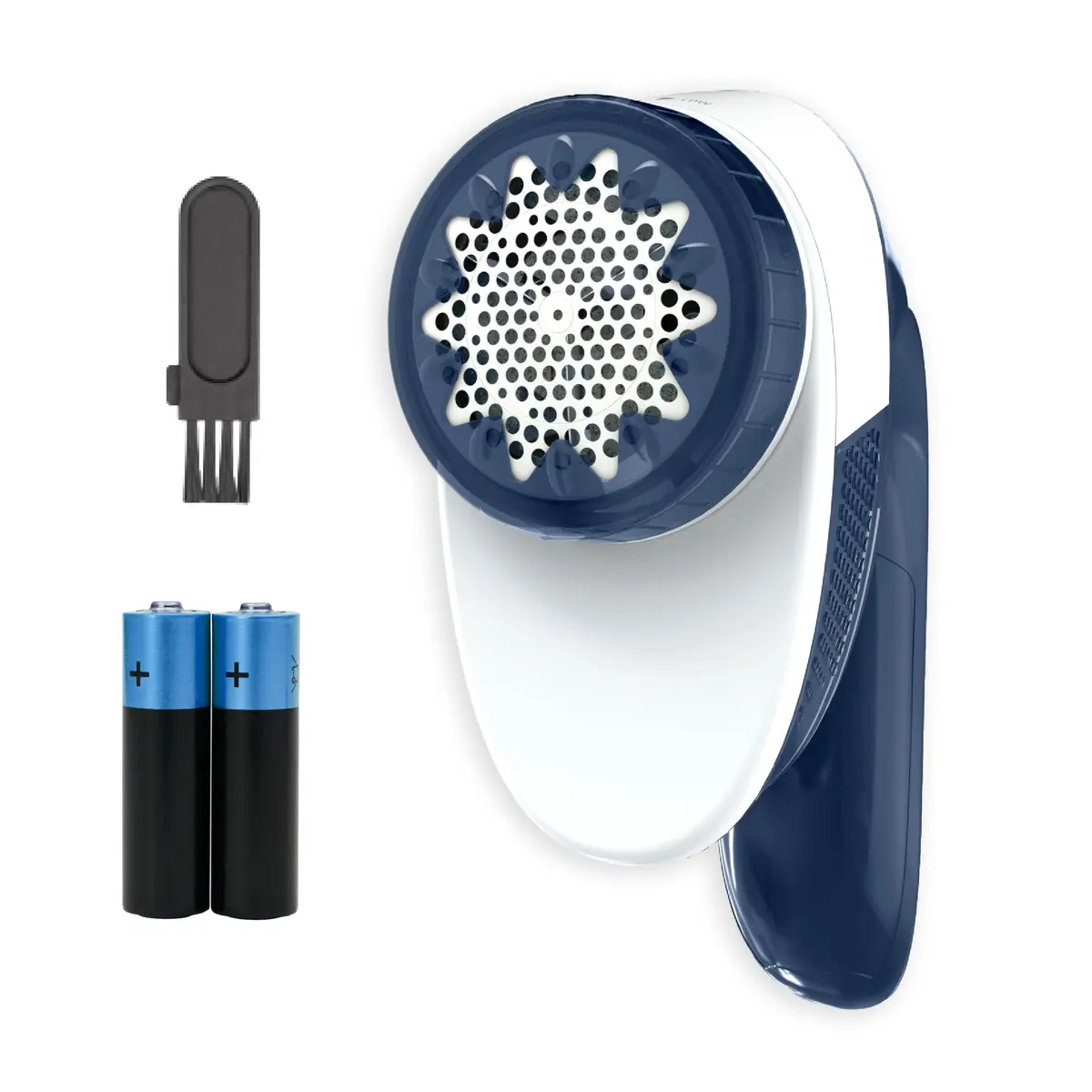 Papa Bolinhas e Fiapos Arno Azul e Branco PBAZ, com manuseio ergonômico, ideal para todos os tecidos, 2 pilhas AA incluídas