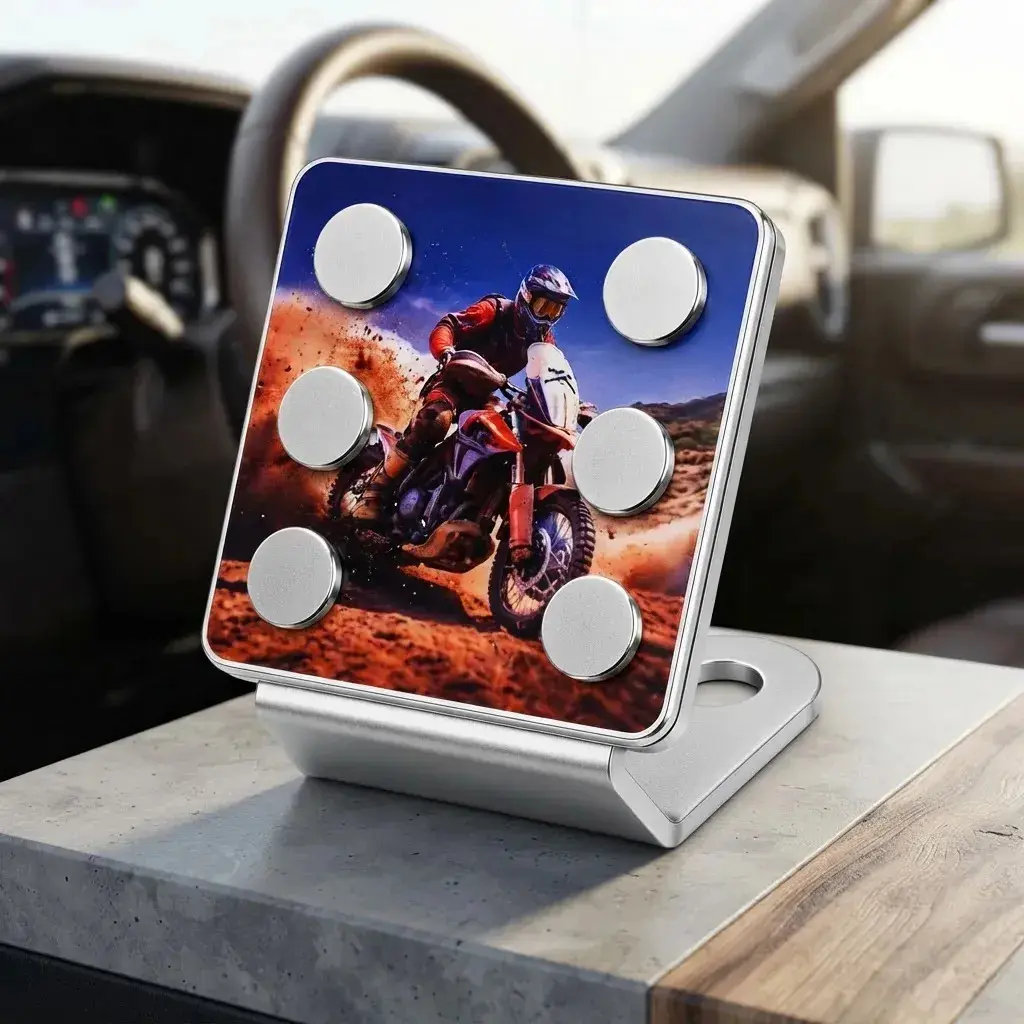 Suporte Magnético Celular Moto Bike Imã Neodímio Extra Forte Reforçado Resistente Para Motoboy Gps - Multicontrol thumbnail 6