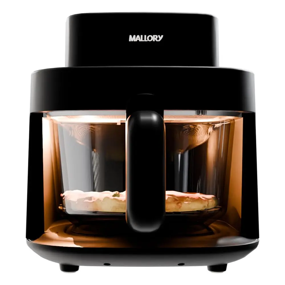 Fritadeira Elétrica Mallory SmartGlass - 4,5L, Air Cook 360°, Temperatura até 200°C, Cuba de Vidro Temperado - 220V