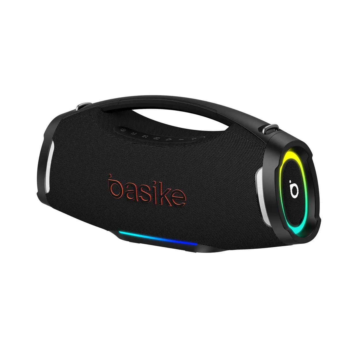 Caixa de Som, Basike boombox F9 Pro, Bluetooth, 300W(Preto) | TWS, RGB, IPX6, Bateria de longa duração, Equalizador Pop/Externo, Entrada TF/USB/AUX, Carregamento Type-C