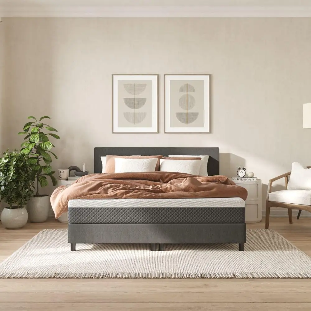 Emma Premium Hybrid 2.0 Colchão, Híbrido King (193x203cm) Molas Ensacadas + Espuma 7 Zonas de Suporte Alta Respirabilidade Não Esquenta Absorção de Movimento
