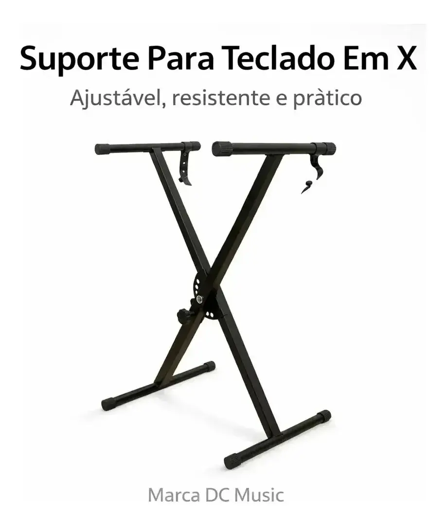 Suporte X para Teclado Musical TX Music Dobrável em Aço com Regulagem de Altura thumbnail 5