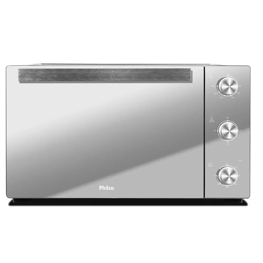 Forno Elétrico Philco 50l Cinza Espelhado Full Glass PFE50PE 220V